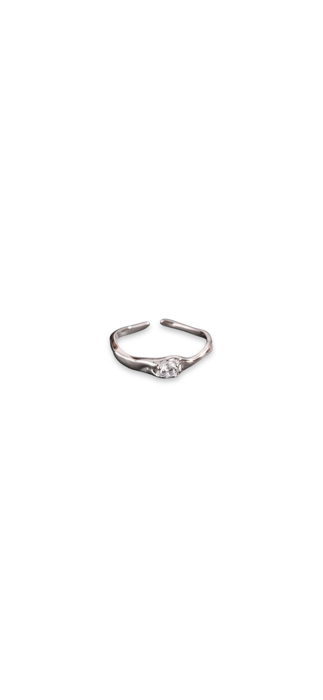 ABSTRACT SILVER RING