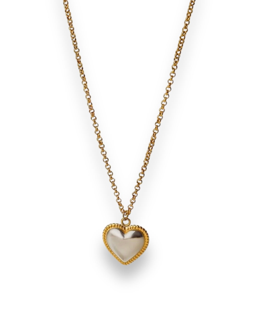 DUOTONE HEART NECKLACE