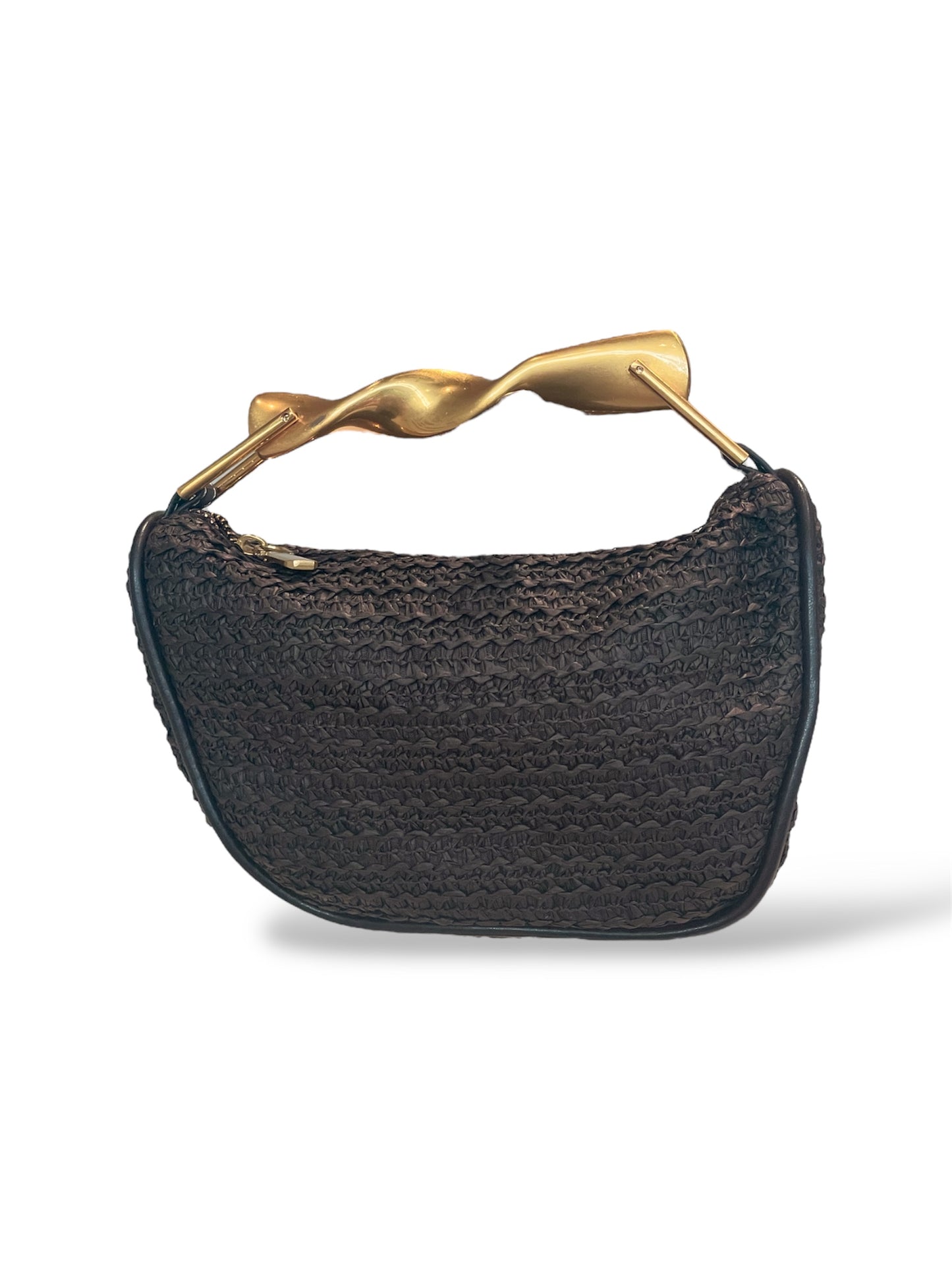BROWN WOVEN BAG