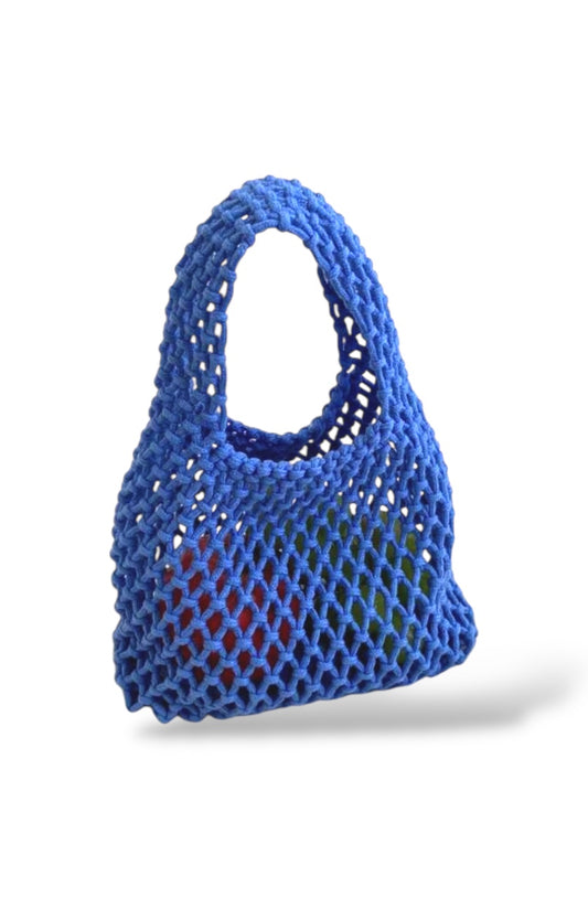 BLUE KNIT BAG