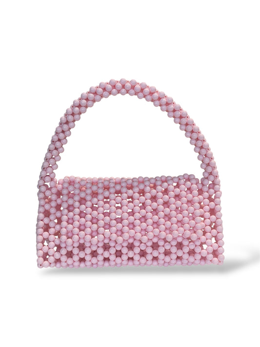 PINK BEADED BAG