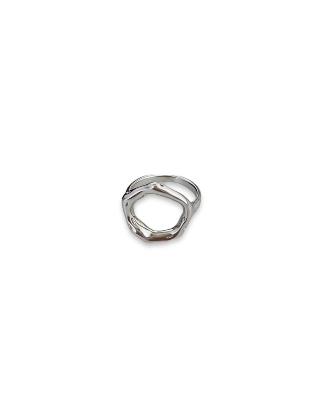 ABSTRACT SILVER RING